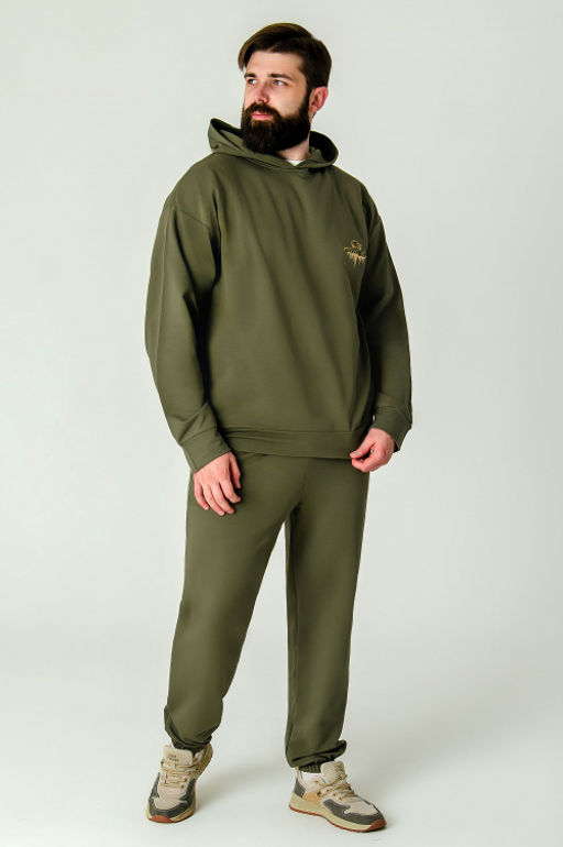 Арт. 63190 Костюм с брюками мужской 50-58 (5 шт) Цвет:хаки - Идеал фото 3