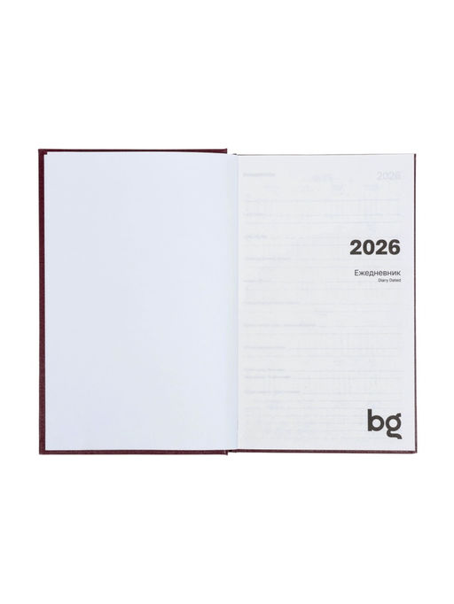 Ежедневник датированный Calligrata, А5, 2026, твёрдая обложка из бумвинила, 168 листов, бордовый