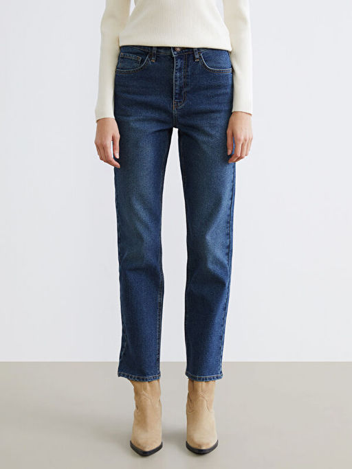 Mom Fit Kad?n Jean Pantolon