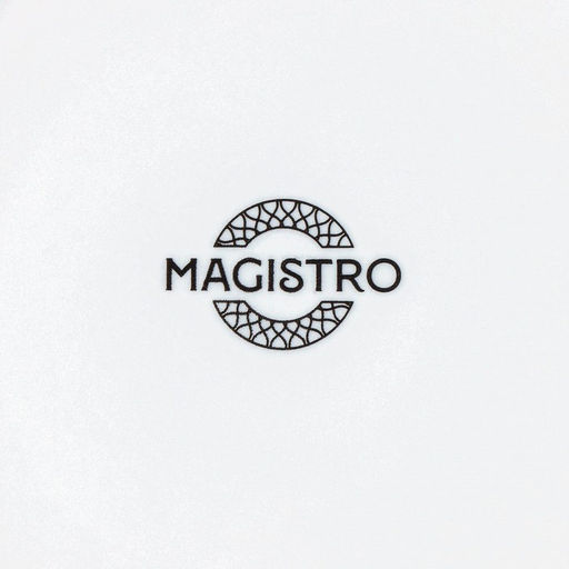 Тарелка фарфоровая десертная Magistro Сrotone, d=18 см, цвет белый  фото 10