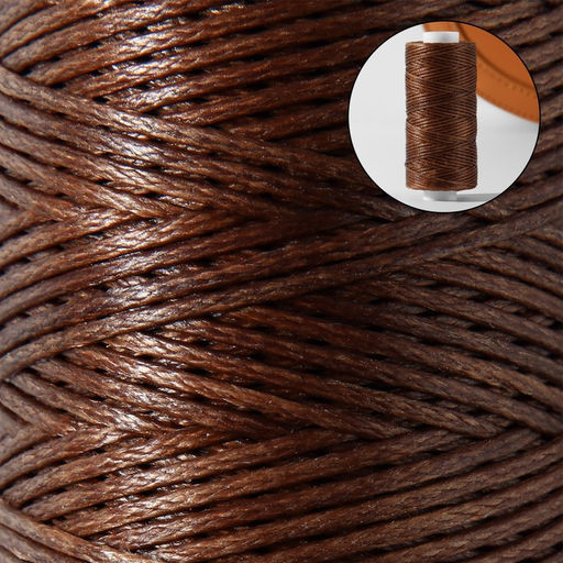 Нитки вощёные, плоские, 150D/16, 0.8 мм, 50±2 м, светло-коричневые
