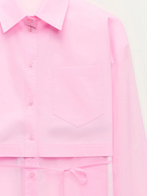 Рубашка из комбинированной ткани / Zarina