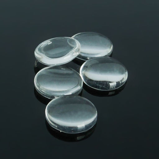 Кабошон стекло, круг 12мм (набор 5шт), цвет прозрачный - Queen fair фото 2