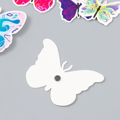 Бабочки картон Абстракция набор 12 шт h=4-10 см на магните - Simaland фото 3