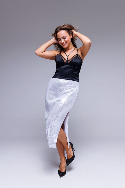 Юбка AURA 5040-170 серебро  фото 2