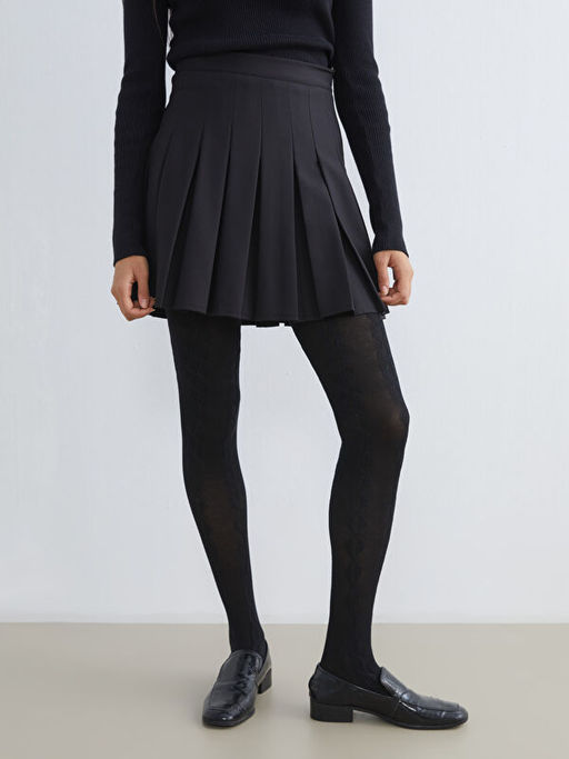 Kendinden Desenli Kad?n K?lotlu ?orap