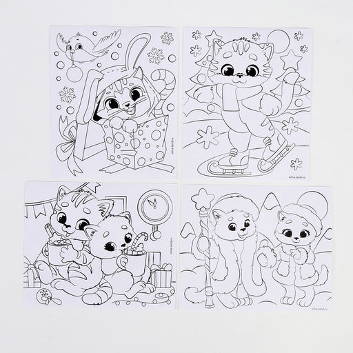 Подарочный набор для творчества на новый год «Котик и друзья»