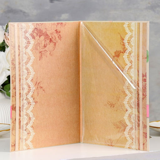 Свидетельство о заключении брака Винтаж софт тач, пион, лента, 31х22,5 см - Дарим красиво фото 3