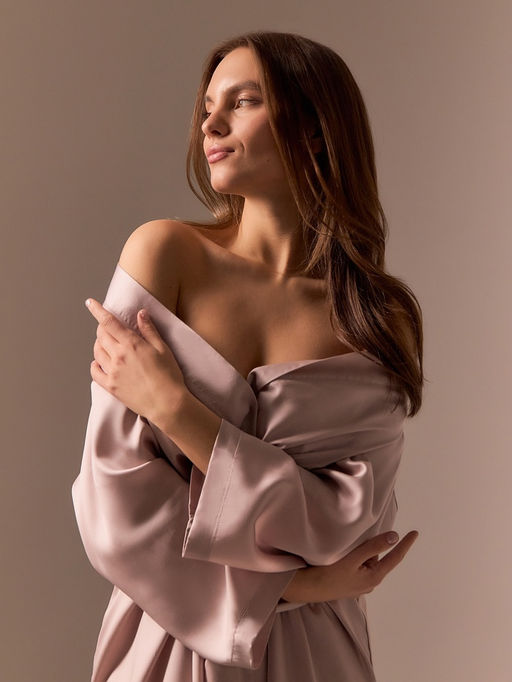 Халат домашний женский SL HOME р. XL, пудровый