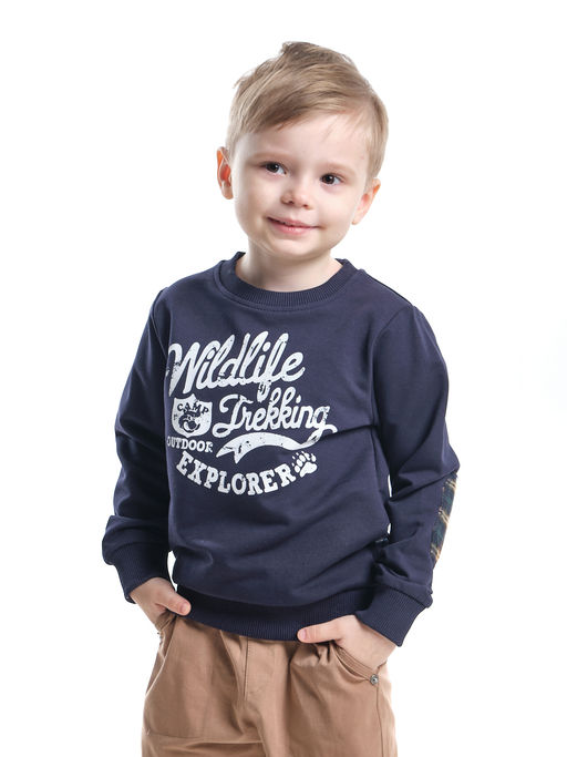 Толстовка для мальчика UD 0997 т.синий - Mini maxi фото 4