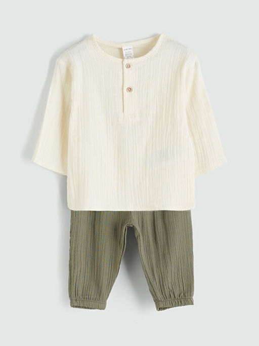 Erkek Bebek Ti??rt ve Jogger Pantolon 2li
