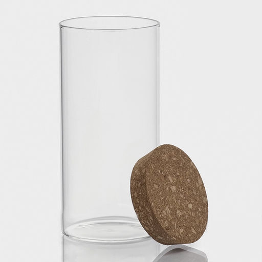 Банка для хранения сыпучих «Классика», 800 мл, 8.5×19 см, с пробковой крышкой, стекло