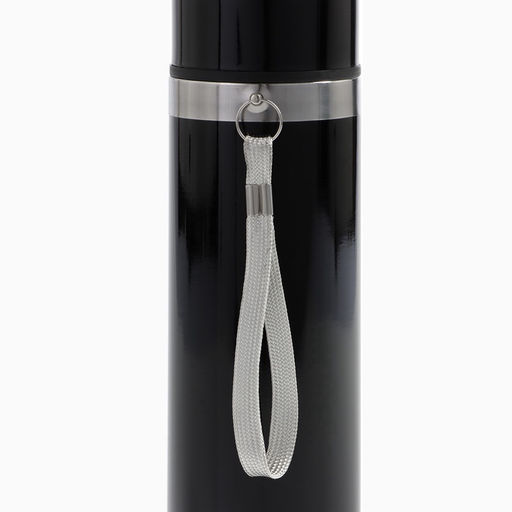 Термос гильза Мастер К, 500 мл, 24?7 см, с кружкой, с помпой, сохраняет тепло 10 ч, нержавеющая сталь, чёрный