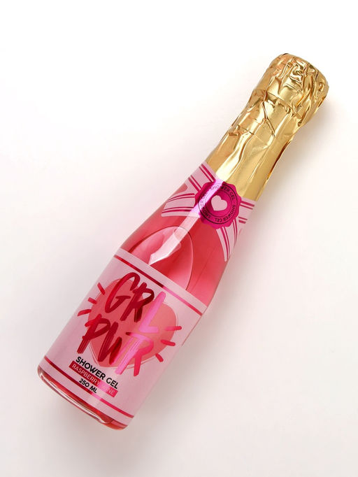 Гель для душа шампанское GRL PWR, аромат малинового вина, 250 мл, Чистое счастье фото 3