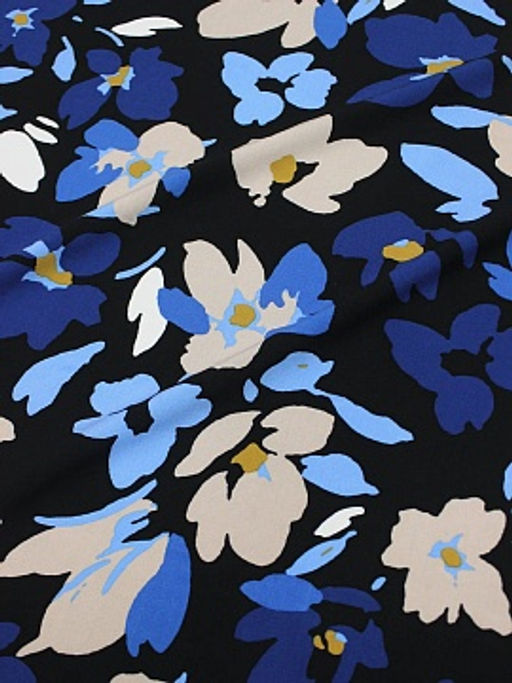 Штапель Лоретта цв.черный, ш1.45м, вискоза-100%, 100гр/м.кв - Купава фото 7