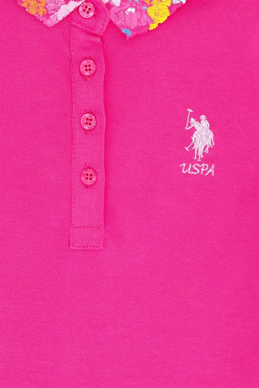 Базовая футболка цвета фуксии для девочек - U.s. polo assn фото 7