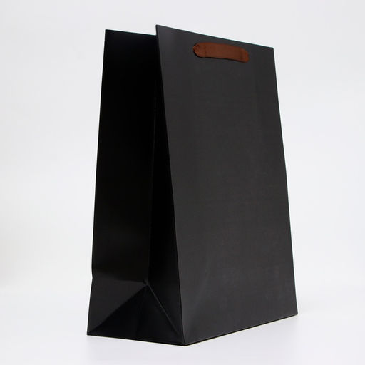 Пакет подарочный ламинированный «Чёрный», M 26×32×12 см