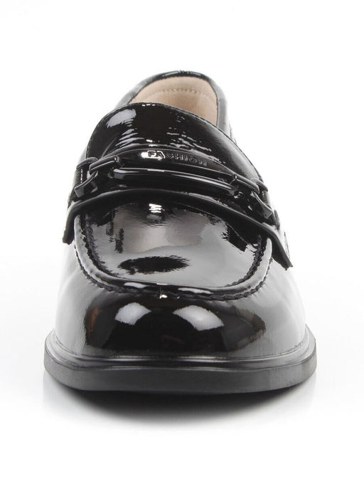 03-DEB33-2 BLACK Лоферы женские (натуральная кожа)