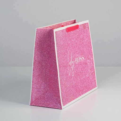 Пакет подарочный ламинированный, упаковка, «Lady boss», M 32×26×12 см
