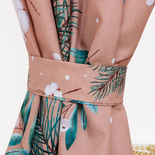 Комплект штор для кухни с подхватами Этель Fir branches, 145?180 см - 2 шт., габардин