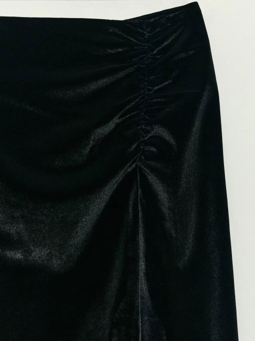 Юбка миди из бархата с разрезом / Zarina