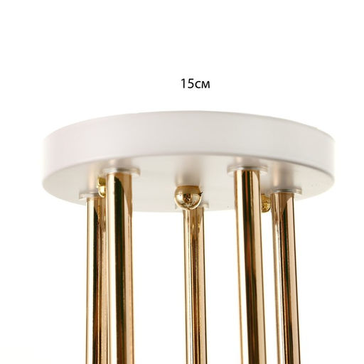 Люстра потолочная BayerLux «Аделла», 5хЕ27, 40 Вт, бело-золотой, 65×65×26 см