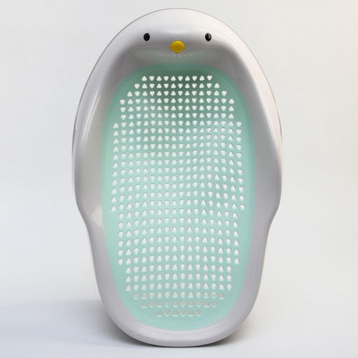 Горка для купания новорожденных Крошка Я, 0-6 мес., р-р 43×30×19 см, белый/мятный