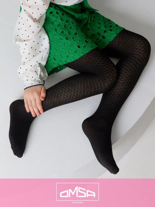 OMSA kids Collant 12A02-1 с ажур рис без пятки - rosa  фото 20