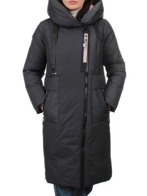 002 DK. GRAY Пальто зимнее женское (холлофайбер 200 гр.)