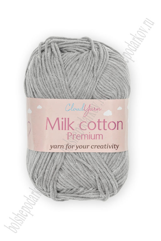 Пряжа Milk cotton Premium 50 гр (10 шт) SF-7847, светло-серый