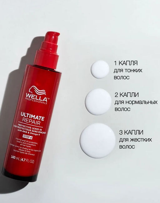 -10% Защитный несмываемый крем-кондиционер Ultimate Repair Leave in, 140 мл Wella - Wella professionals фото 4