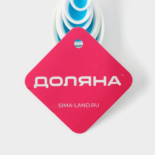 Цена за 2 шт. Набор мерных ложек Доляна «Тепло», 6 шт.: 0.62/1.25/2.5/5/7.4/15 мл, красный, белый