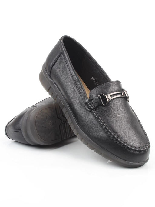 06-DYL121-1 BLACK Туфли женские (натуральная кожа)