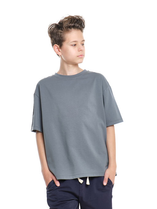 Футболка хлопок подросткам для школы 22-7625 черный - Mini maxi фото 20