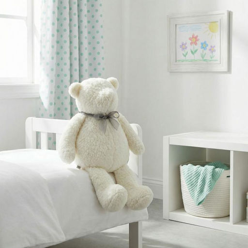 Подушка декоративная арт.4692-09 Медведь ТЕД шерсть белый