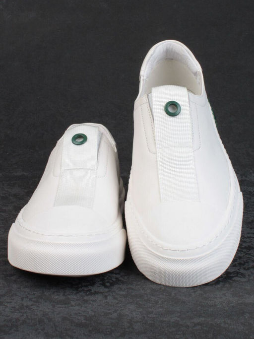 03-0121-01 WHITE Полуботинки спортивные мужские (натуральная кожа) - Фабричный китай фото 6