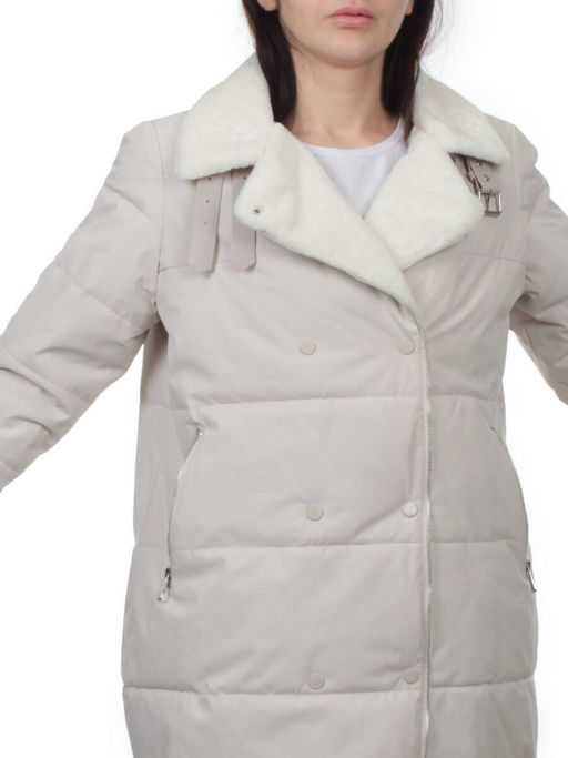 S24-236 LT. BEIGE Куртка демисезонная женская (100 гр. холлофайбер) - Fashion фото 2
