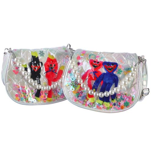 Сумка детская на клапане, 6х12х16 см, регулируемый ремень, белый МИКС - Simaland фото 3