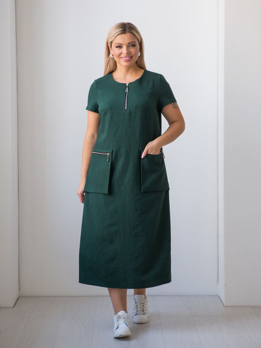 Платье 1396 темно-зеленый - Novita фото 6