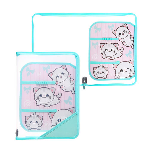 Папка для труда, А4, пластиковая, 23×32.5×2.5 см «Веселые персы»