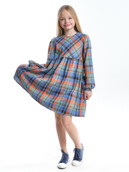 Платье для девочки нарядное UD 7787 голубой/коралловый - Mini maxi фото 13