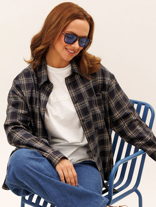 Костюм Liona Style 955 клетка синий