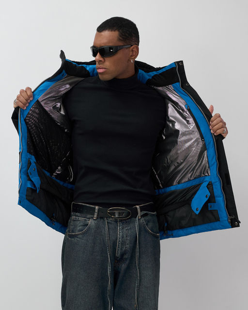 Горнолыжная куртка мужская зимняя голубого цвета 7612Gl - Mtforce фото 13