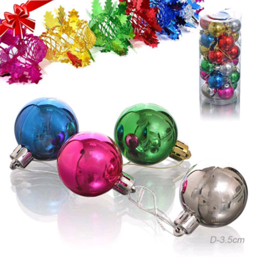 Елочные шары МИНИ 12 штук 4 см микс / HX-4 /уп 192/ - Галеонтрейд фото 2