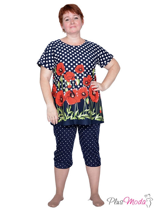 Брюки укороченные (бриджи) Модель №109 размеры 50-72 - Plusmoda фото 2