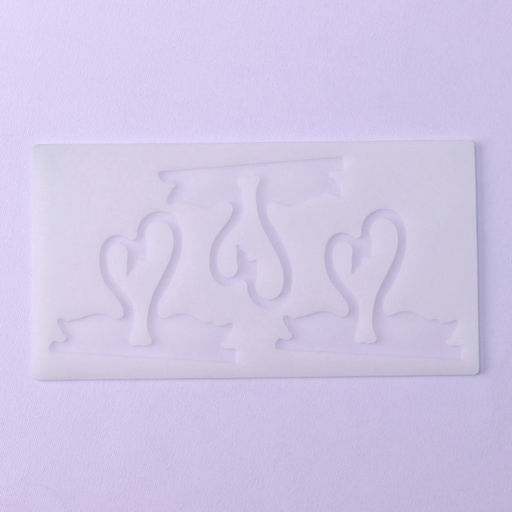 Цена за 3 шт. Форма для шоколада Пара лебедей, силикон, 3 ячейки, 20?10.5?0.3 см, прозрачная - Simaland фото 3