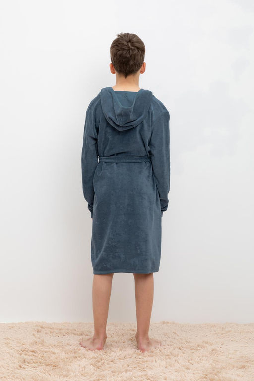 Crockid _ КБ 5782/винтажный синий халат дет