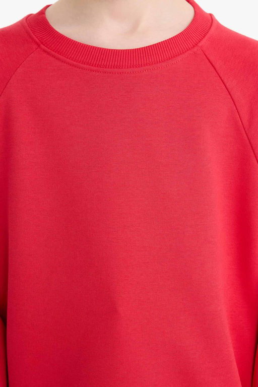 Bisiklet Yaka Basic D_z Okul Sweatshirt Erkek _ocuk - Defacto фото 5