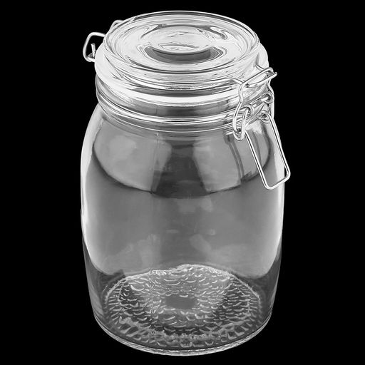 Банка стеклянная с бугельным замком Бочонок 1,2л, д8,5см h17,5см, основание д10,4см, крышка с силиконовым уплотнителем, в коробке, Делисога (Delisoga) (Китай) - Домашняя мода фото 3