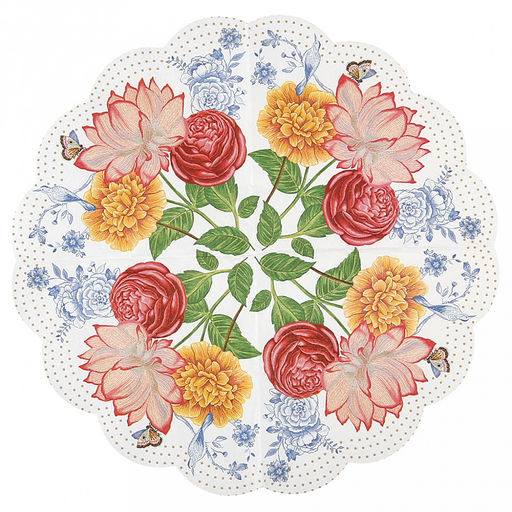 Салфетки бумажные Art Bouquet Rondo д32см, 3-х слойные, 12 штук в упаковке, 100% целлюлоза, Лотос (Россия) - Домашняя мода фото 4